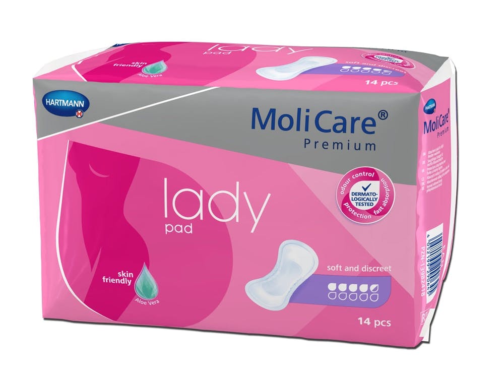 Molicare Premium Lady pad HARTMANN – Protection Anatomique Femme, Fuites urinaires légères/modérées (5 absorptions disponibles)