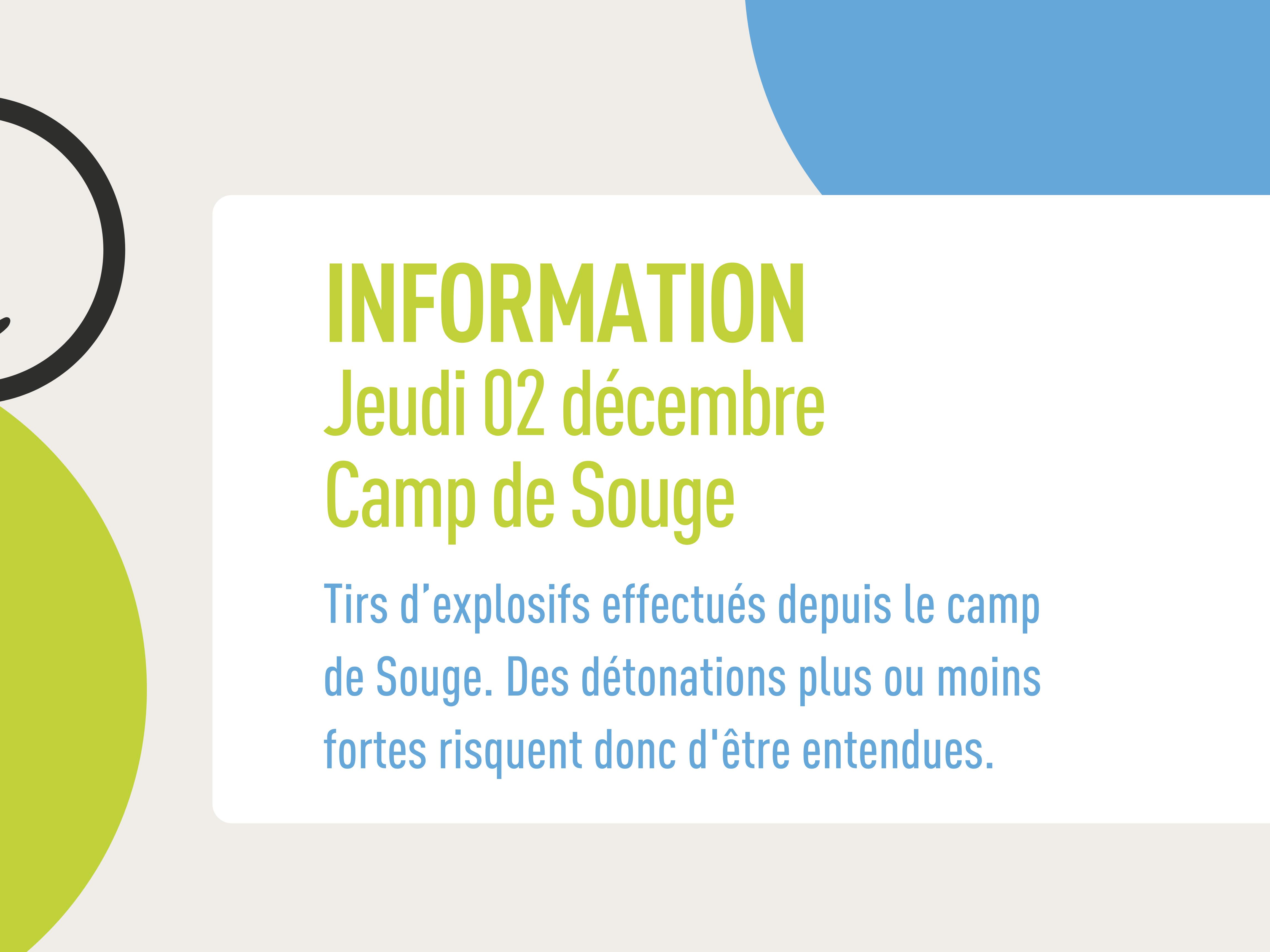Info : camp de Souge