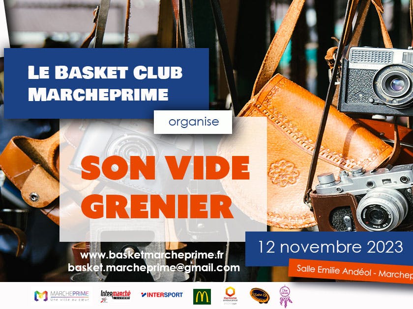 12 novembre 2023 : vide grenier du Basket Club Marcheprime
