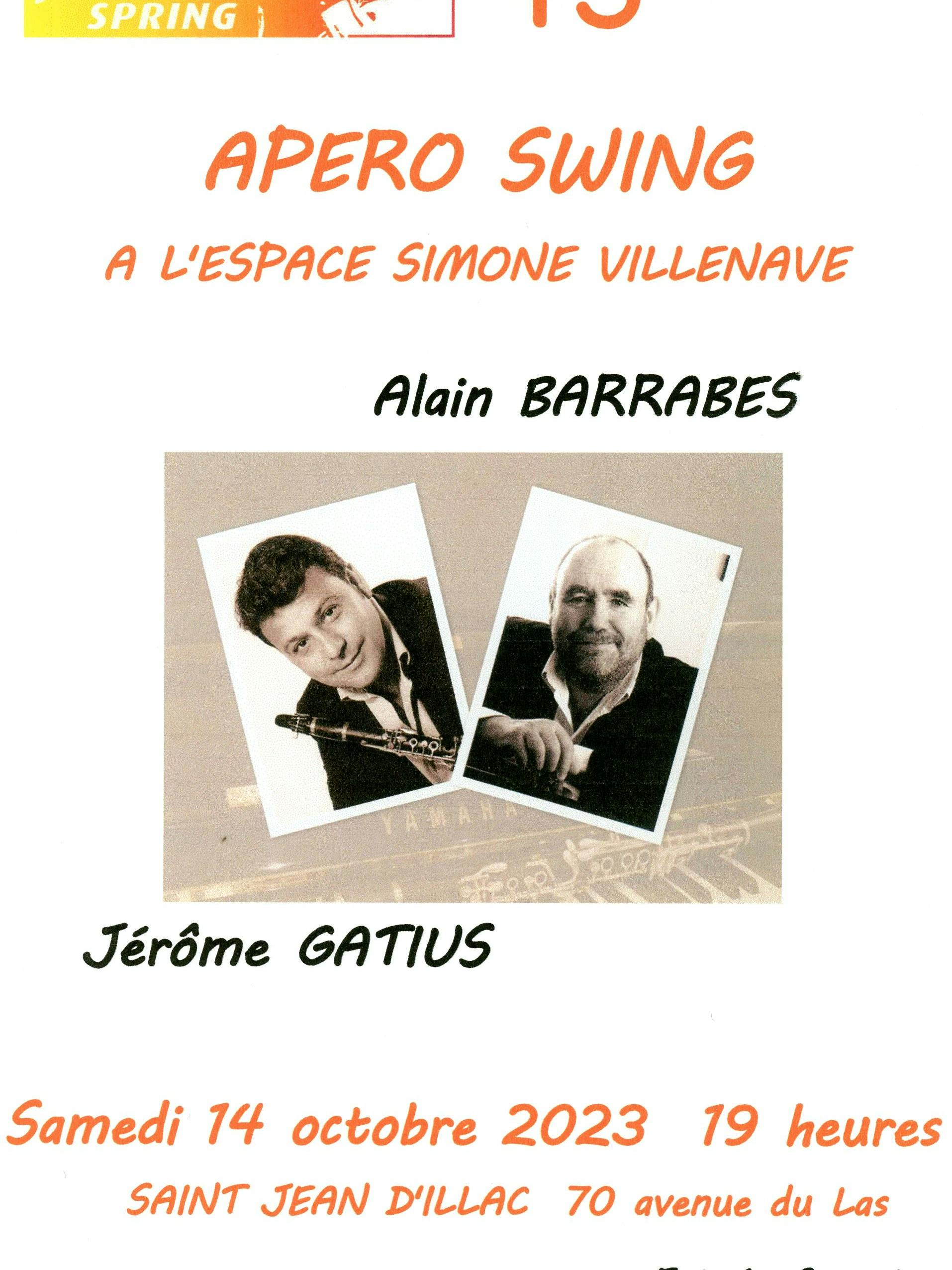 APERO SWING Alain BARRABES Jérôme GATIUS