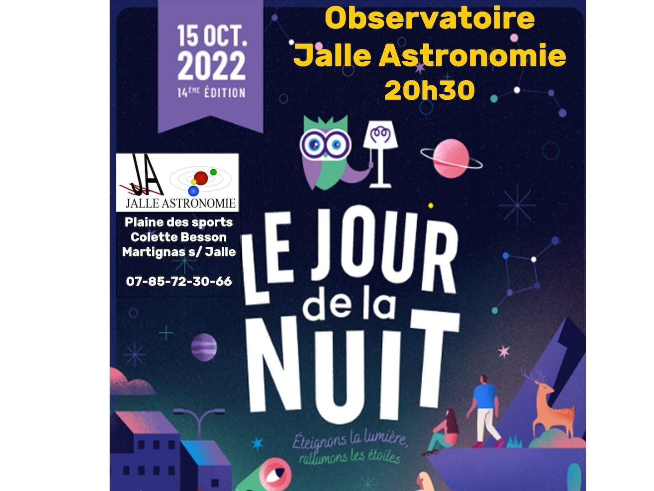 Manifestation Publique :        "Le Jour de la Nuit  2022"