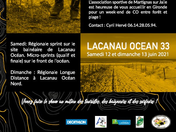Compétitions et Découvertes de la Course d'Orientation à Lacanau Océan les samedi 12 et dimanche 13 juin