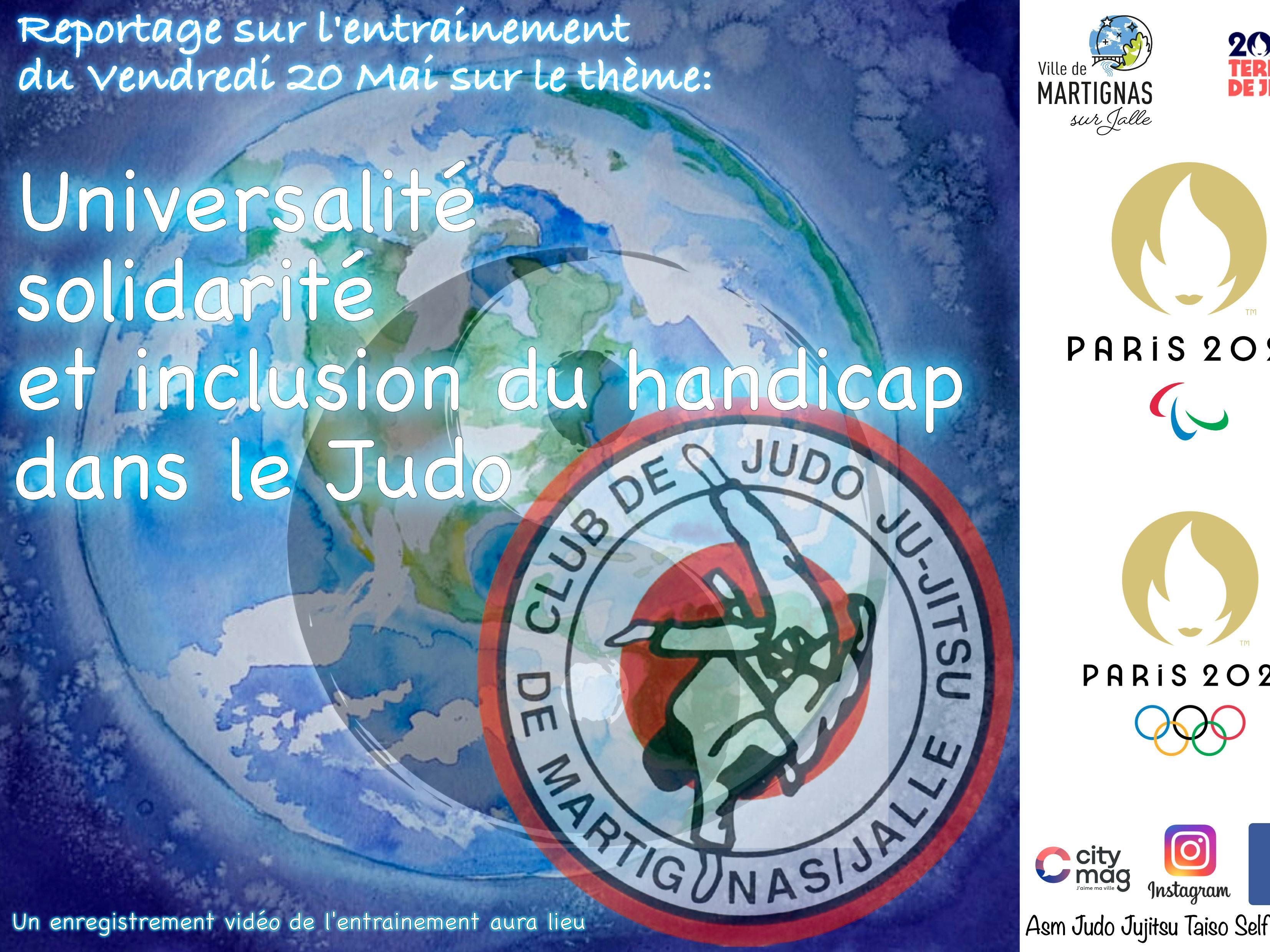 Reportage sur l'entrainement Universalité, solidarité et inclusion du handicap dans le Judo
