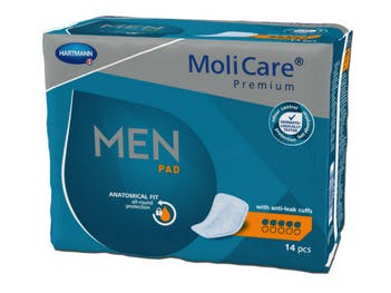 Molicare Premium Men pad HARTMANN – Protection Anatomique Hommes fuites urinaires légères/modérées (3 absorptions disponibles)